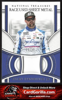 2024 National Treasures Ricky Stenhouse Jr Race Used Sheet Metal Blue #/75