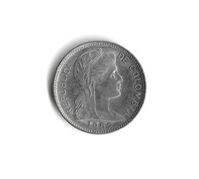 1952 Colombia - 1 Centavo - 326 - Nickel Clad Steel - 2g