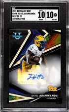 2022 Bowman U Best Israel Abanikanda Best Of ‘22 SGC 10 w/10 Auto Autograph