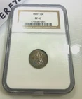 1889 Seated Liberty Dime 10c NGC PF 67 Proof  Nice Original Toning LOW POP 7