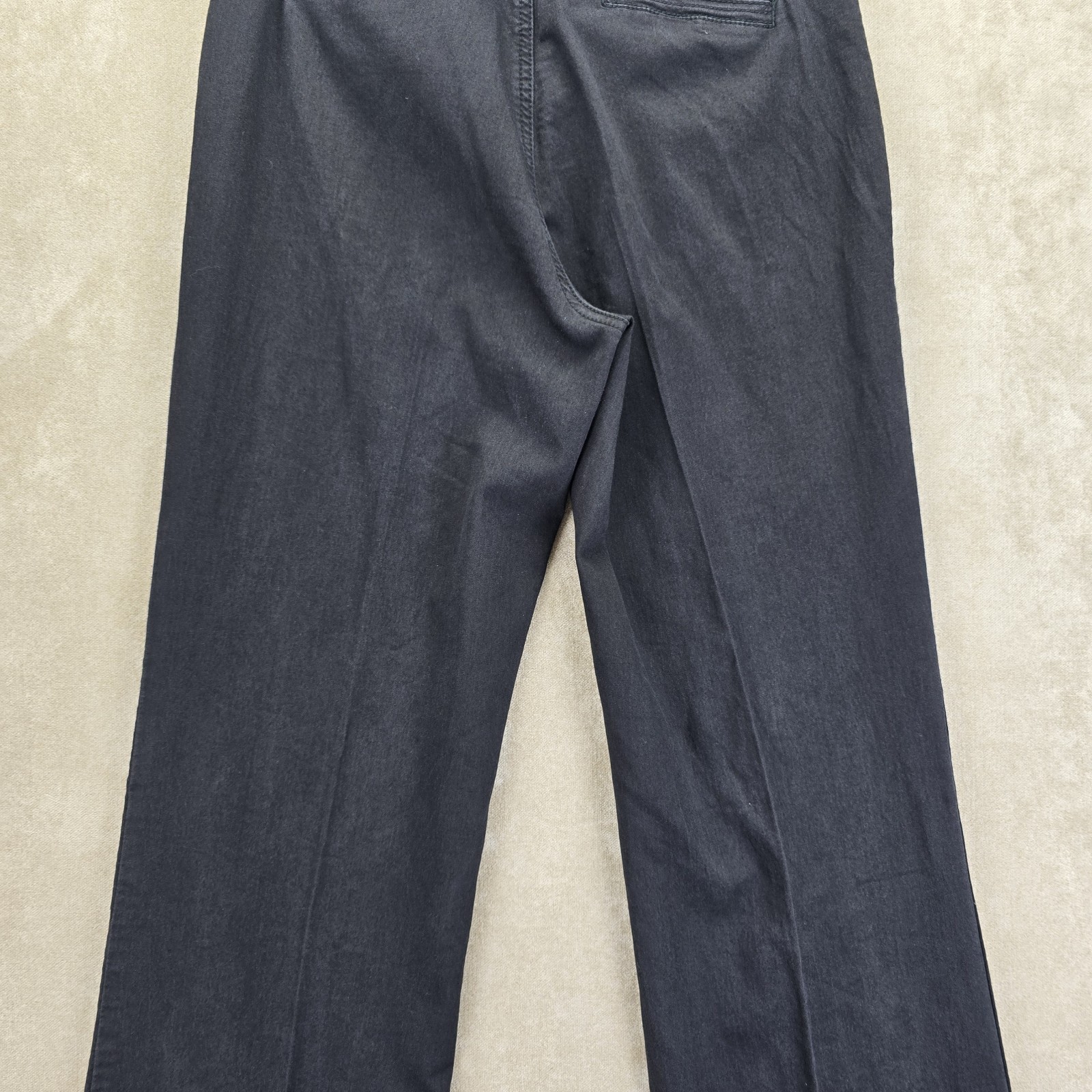 Fdj Womens Black Mid Rise Wide Leg Long Olivia Trouser Pants W/ Pockets Size 8