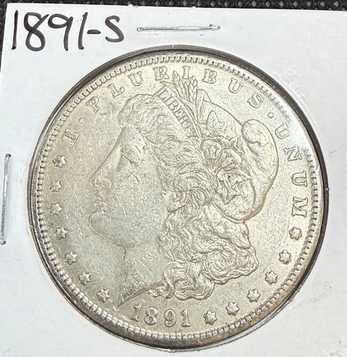 1891-S Morgan Silver Dollar AU Detail | Semi-Key Date | Original Look