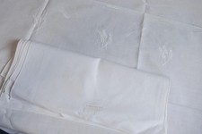 RIESEN LEINEN TISCHTUCH ÄHREN STICKEREI 320x150 + 9 SERVIETTEN