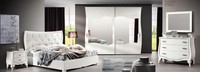 Garnitur Schlafzimmer Bett Nachttisch Kleiderschrank Kommode Spiegel Set 6Tlg