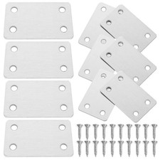  10 Pcs Metal Plates Wood Joints Connectors Flat Repair Mending Bracket