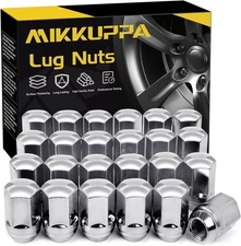 MIKKUPPA M14x1.5 Lug Nuts - One-Piece Chrome OEM Factory Style Large Acorn Seat