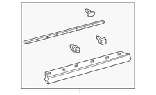 Genuine Lexus Body Side Molding 75072-48100