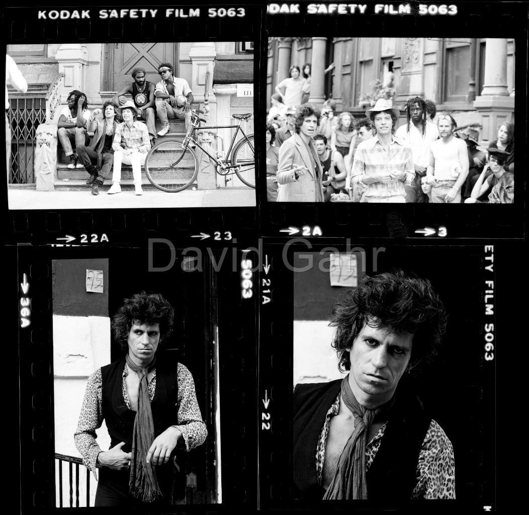'81 Keith Richards Mick Jagger The Rolling Stones Gahr 35mm 4 Negative Lot B601