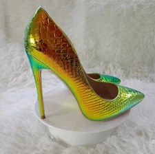 Summer 12Cm Snake Pattern Pointed High Heel Shoes Women Sexy Party Heels