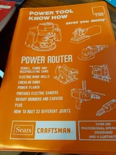 Sears Craftsman Power Tool Know How Power Router, Drill, Planer, Sander, Carver 