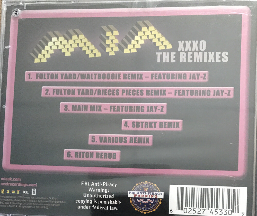 M.I.A. - XXXO- The Remixes - PA - BRAND NEW CD- RARE- Featuring