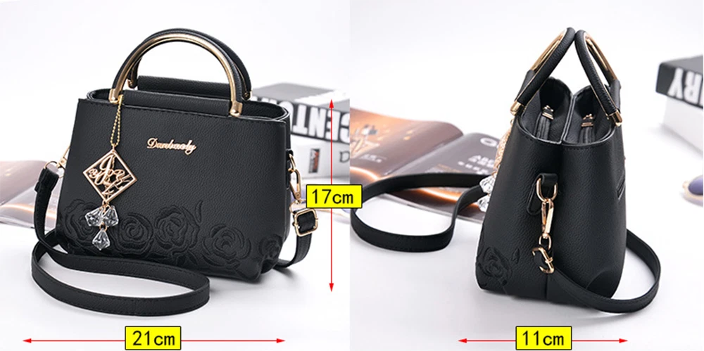 Women's leather shoulder bags, tote bags, messenger bags, shoulder bags - Photo 4 of 23
