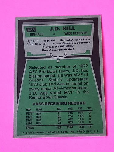Tarjetas coleccionables de fútbol americano Topps NFL 1975 tú eliges envío gratuito 50 % de descuento en 2 o más - Imagen 186 de 212