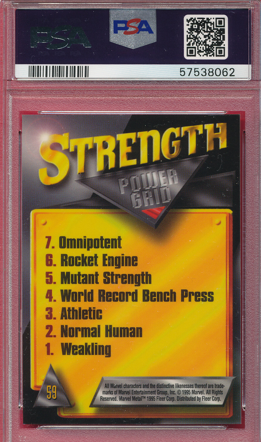 SILVER FLASHER PSA 7 NM GHOST RIDER 1995 MARVEL METAL 59 GRADED FIRE SKULL TPHLC view 4