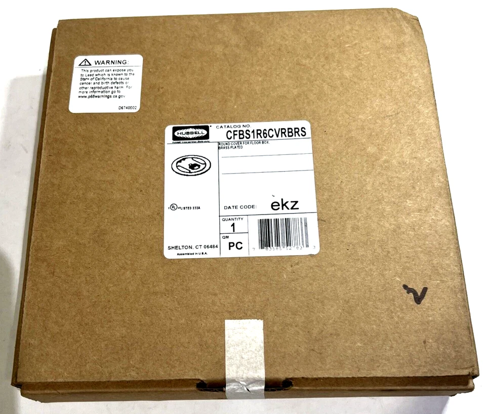 Cubierta redonda para caja de piso enchapada en latón CFBS1R6CVRBRS Foto 2 de 4