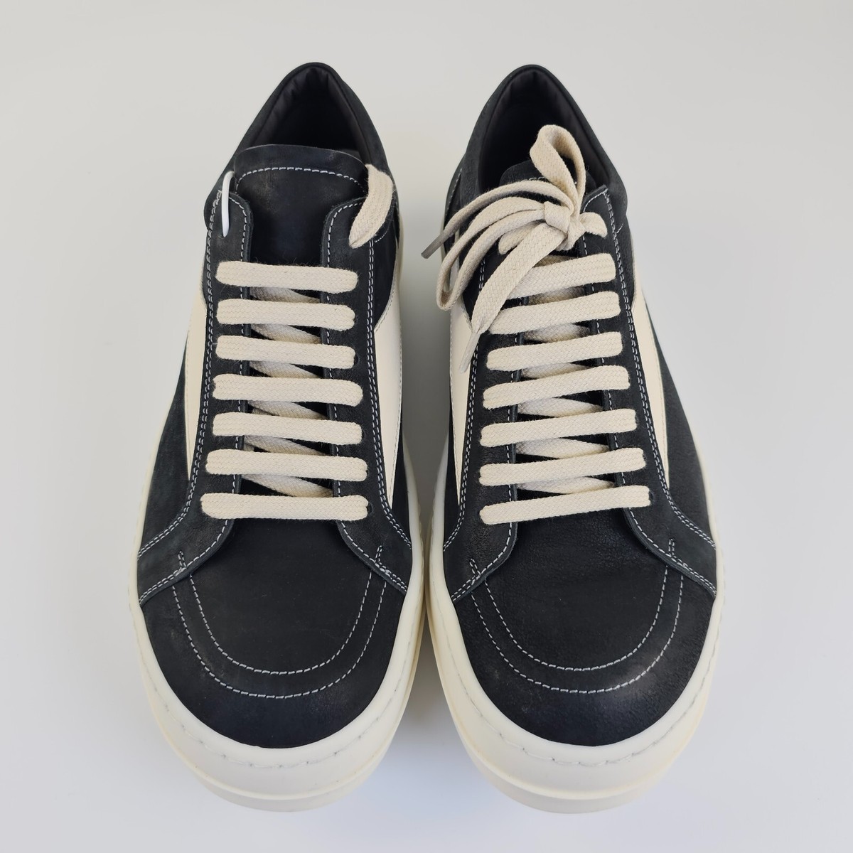 RICK OWENS Vintage Black/Milk Nubuck/Grained Leather RICK OWENS Vintage Black/Milk Nubuck/Grained Leather