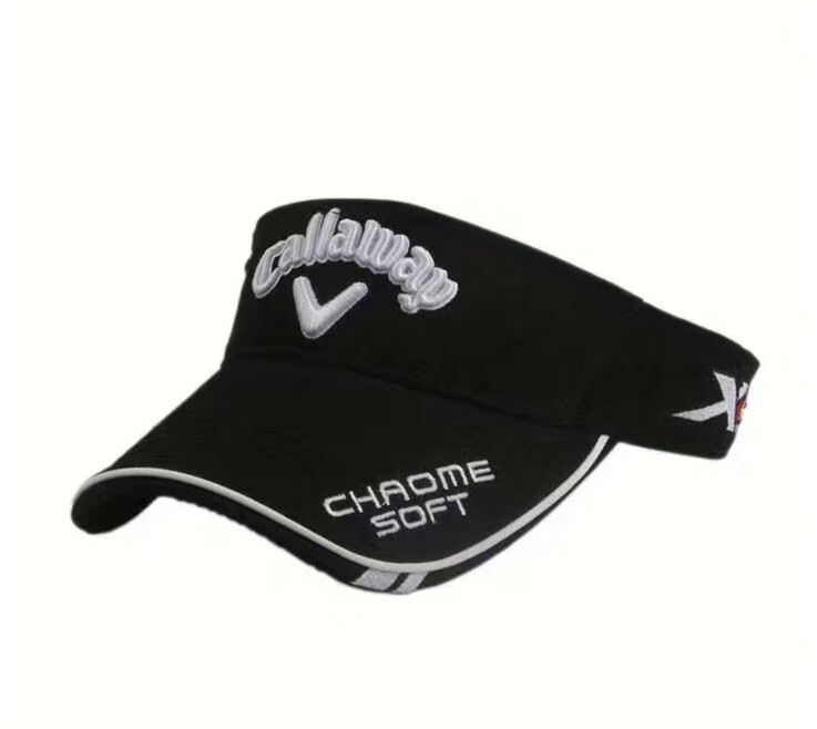 Callaway Black Adjustable Golf Sun Visor Hat Embroidered eBay