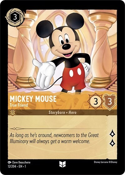 Lorcana Mickey Mouse - True Friend (12/216) The First Chapter NM