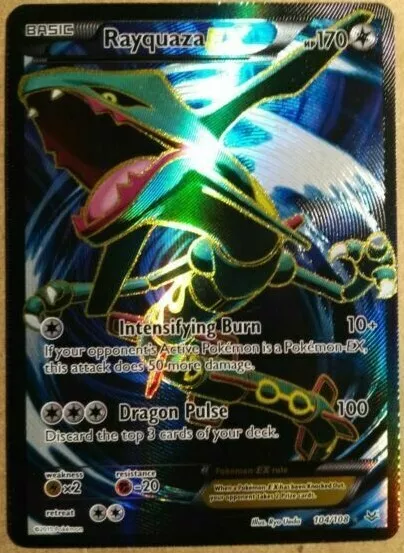  Pokemon - Rayquaza-EX (104/108) - XY Roaring Skies - Holo :  Toys & Games