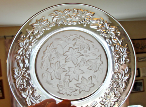 VTG PRINCESS HOUSE FANTASIA 4 CRYSTAL DINNER PLATES SET NIB # 511 LR