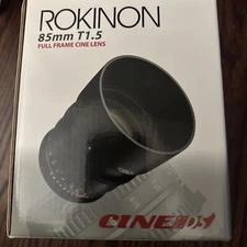 Rokinon Cine DS 85mm T1.5 Full Frame Cine Lens EF. New In Box. Free Shipping.
