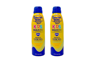 Banana Boat Kids Max Protect & Play Sunscreen Spray SPF 100, 6 oz - 2 Pack