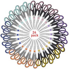 Scissors for Office School Supplies 8" Scissors All Purpose Bulk Set of 24-Pa...