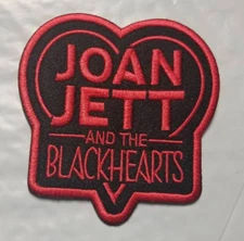 Joan Jett and the Blackhearts Rock n Roll  Embroidered red Patch 3.5x3.5"