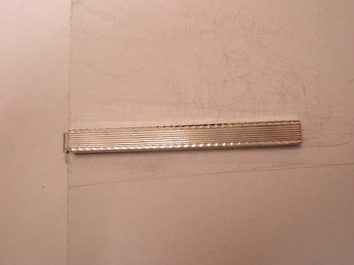 1-9/16" Ultra Thin Design Silver Tone Vintage ANSON Tie Bar Clip simple plain