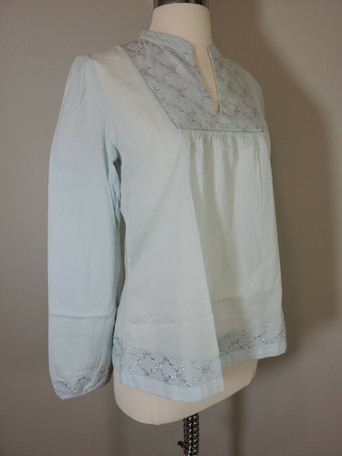 Lucky Brand Womans Top Embroidered Boho Festival 100% Cotton size small - Picture 7 of 8