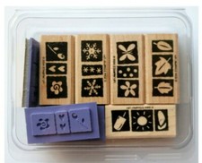 Stampin' Up Seasons Stamps Winter, Spring, Summer, Fall -2004 -Stamp Set of 5