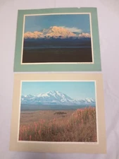 2 Vtg Standard Oil Co Scenic print/info Mount McKinley in Alaska