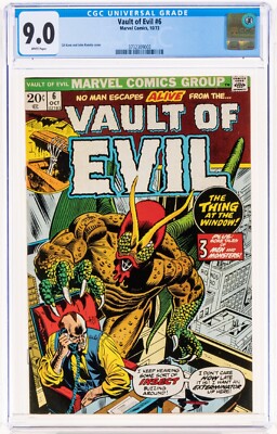 Vault of Evil #6 (1973 Marvel) - CGC 9.0 - Gil Kane, John Romita Cover White Pag