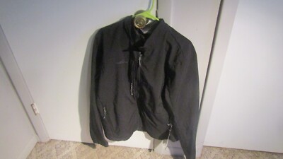 NEW Eddie Bauer Men's Large Soft Shell Fleece Lined Black Jacket Full Zipper $89