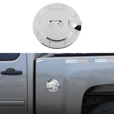 Chrome Gas Cap Door Fuel Tank Cover For Silverado Sierra 2007-2013 Accessories