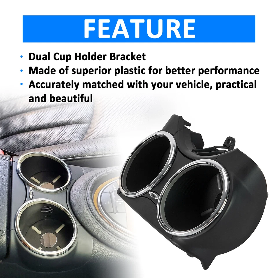 #2198004148K67 Soporte de doble taza para 06-11 Mercedes-Benz W219 C219 CLS550 Foto 4 de 4