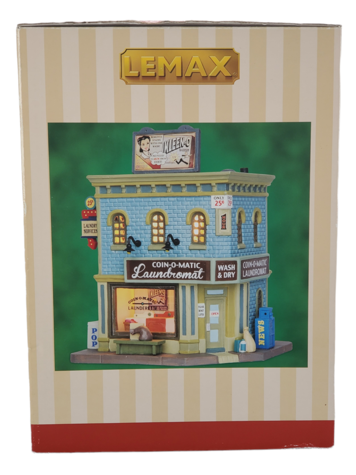 Lemax 2015 Coin-O-Matic Laundromat Jukebox Junction 55966 Inside Scene Wash  Dry 728162559661 | eBay