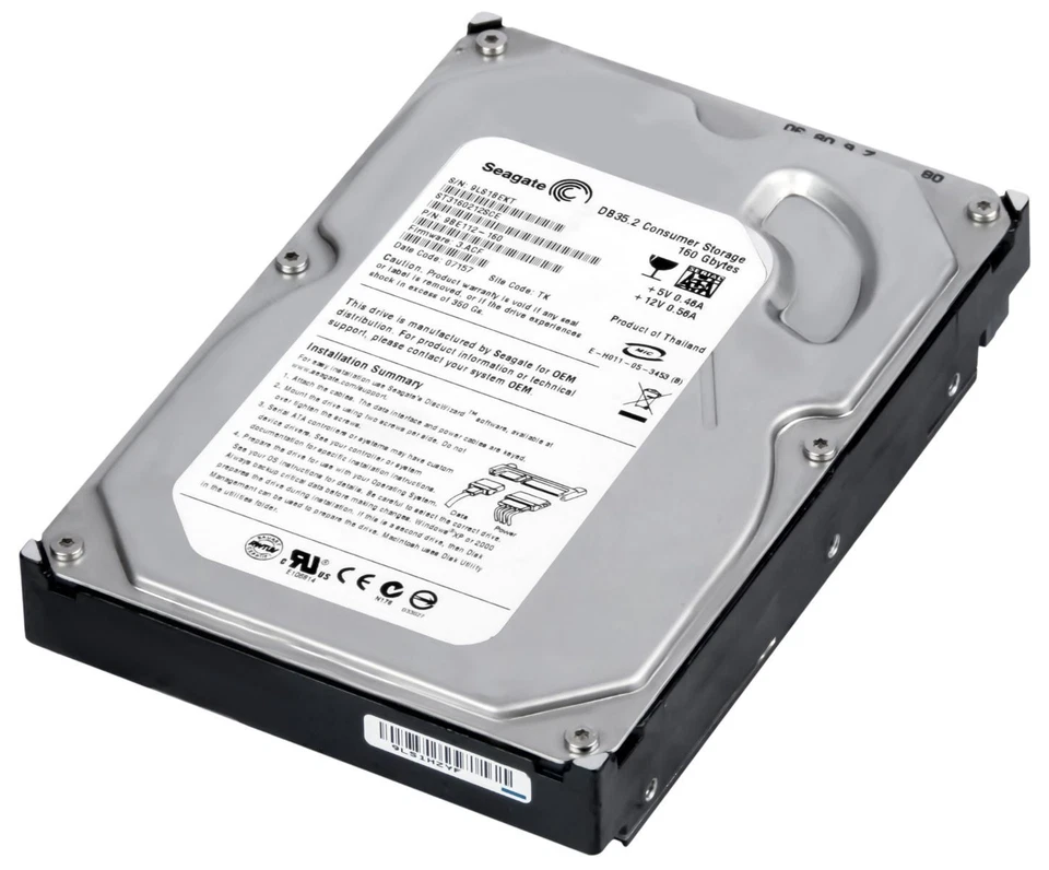 Hard Drive Seagate DB35.2 ST3160212SCE 160GB 7200RPM 2MB SATA II 3.5" Inch - Image 2 of 3