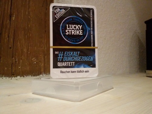 Lucky Strike Quartett Kartenspiel *Eiskalt Durchgezogen* ungeöffnet blau *NEU*