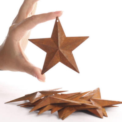 #ad #ad 12 Rusty Barn Stars Star 3.75 in 3 3 4quot; Dimensional 2D w Hole Craft Country $12.99