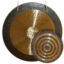Solar Horizon Gong by Raven Sounds, Handmade Bronze Wind Gong, Free Mallet