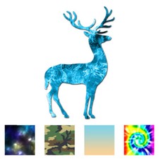 Deer Buck Antlers - Vinyl Decal Sticker - Multiple Patterns  Sizes - ebn844