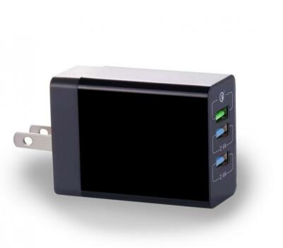HOME CHARGER 34W 6.8AMP 3-PORT USB ONE FAST PORT TRAVEL WALL for CELL PHONES