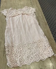 Andree By Unit Dress Women’s Sz M Pink Lace Boho Girlcore Feminine Coquette