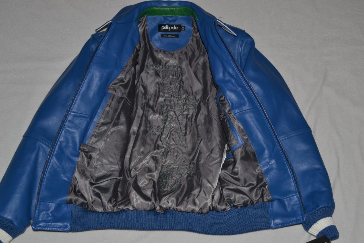 Pelle Men's LEATHER Jacket LEGEND LIVE FOREVER BLUE All SIzes NEW LIMITED image 7