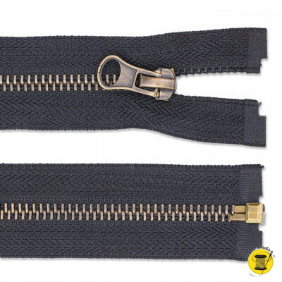 Metall Reißverschluss Teilbar 6 mm 40-90 cm Mantel Jacke Zipper 5 Farben