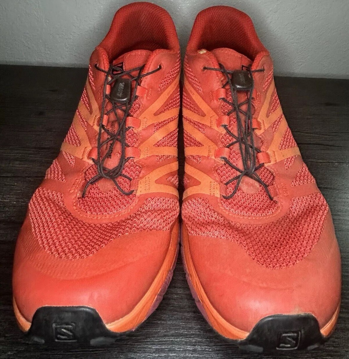Salomon Sense Ride VIBE Ortholite Orange Red Trail Shoes Men's