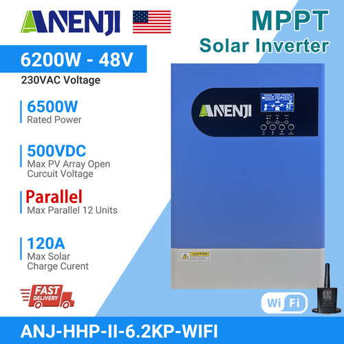 6200W 48V Solar Inverter Off-Grid Hybrid MPPT 120A Charger Controller ...