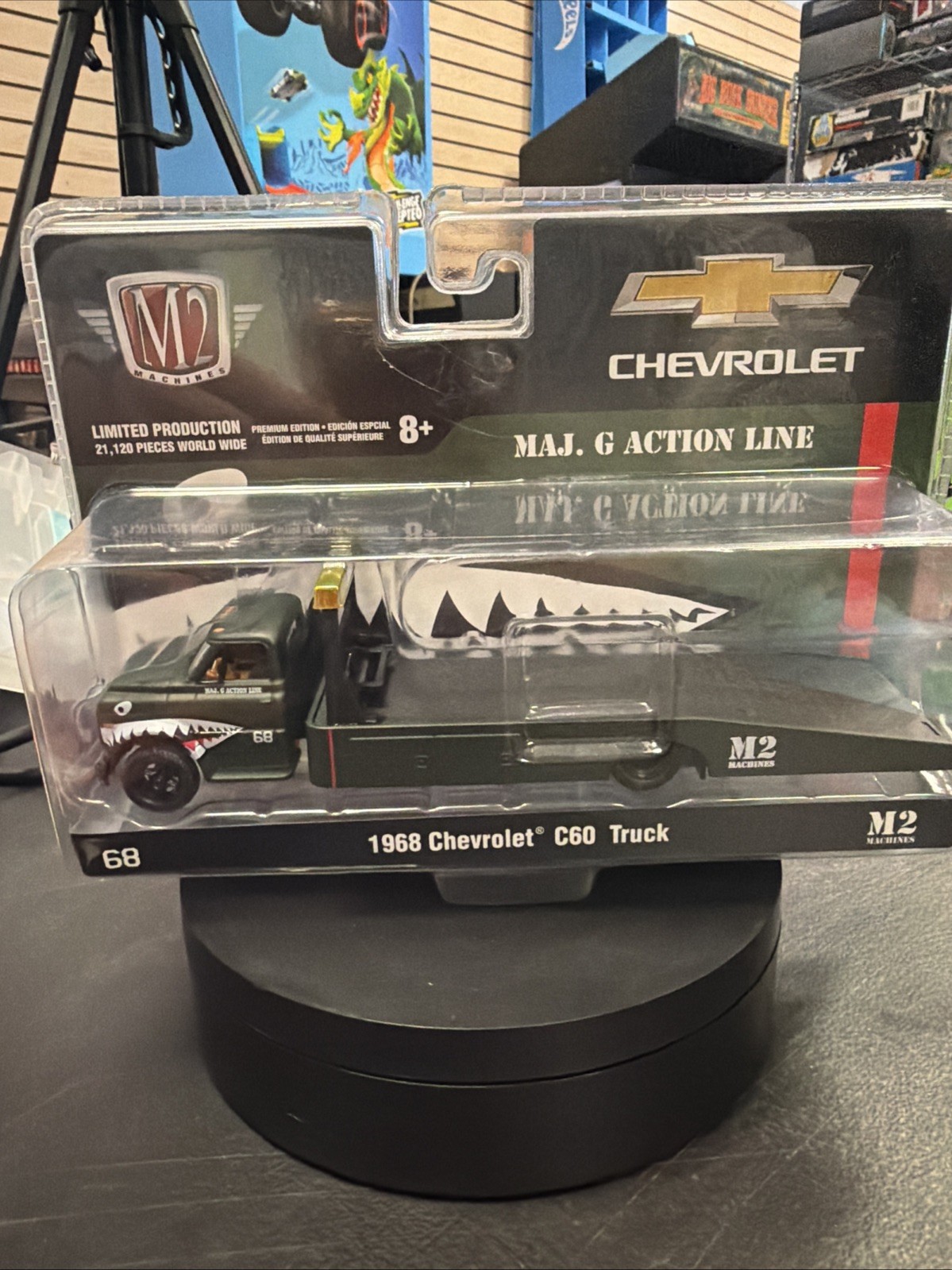 M2 Machines Shark Mouth MAJ. G Action Line 1968 Chevrolet C60 Truck HS01
