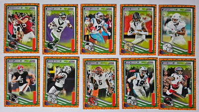 10 Card Lot 2025 Score-A-Treat Pumpkins, Mike Evans, Adam Thielen, Jakobi Meyers